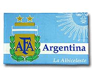 Аргентина флаг 130х90 с эмблемой Федерации