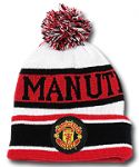 Манчестер Юнайтед шапочка с помпоном детская MAN UTD белая