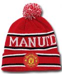 Манчестер Юнайтед шапочка с помпоном MAN UTD красная