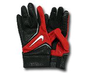 Nike термо-перчатки полевого игрока 2011-12 красно-чёрные