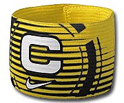 Nike повязка капитанская FUTBOL ARM BAND желто-черная