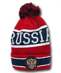 Россия шапочка A&C красно-синяя с отворотом