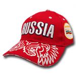 Россия бейсболка RUSSIA Герб красная