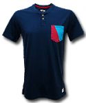 Барселона футболка хб 2013 Nike Henley Pocket т.-синяя
