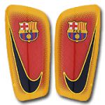 Барселона щитки 2015-16 MERCURIAL LITE гранатово-желтые